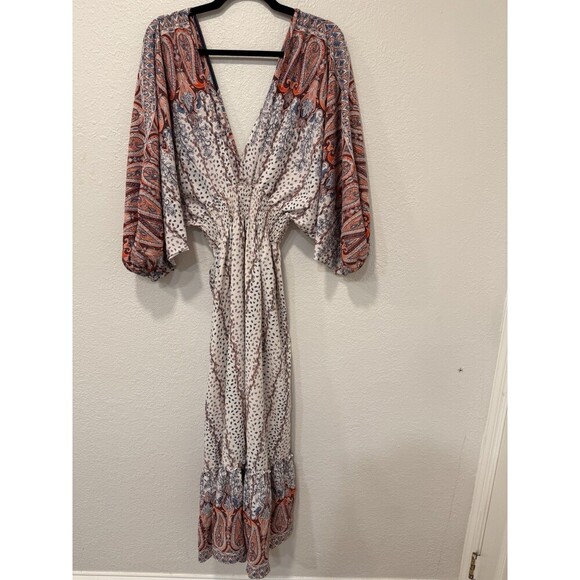 Misa Los Angeles Matilda Tie Back Paisley Midi Dress Size Small - Picture 5 of 15